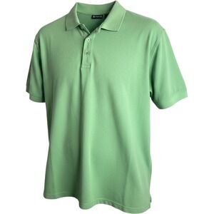Munsingwear Cotton Golf Polo Shirt Mens XL Lime Green Solid Casual Preppy Basic